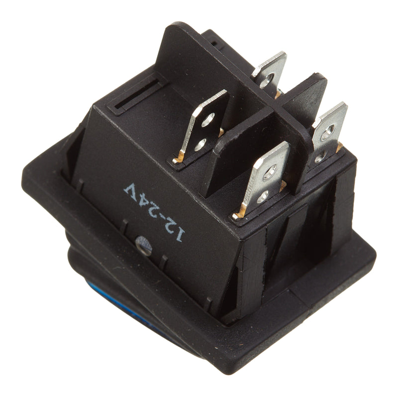 Load image into Gallery viewer, WHITES 12V ROCKER SWITCH ON-OFF BLU WATERPROOF 30X22 RECTANG
