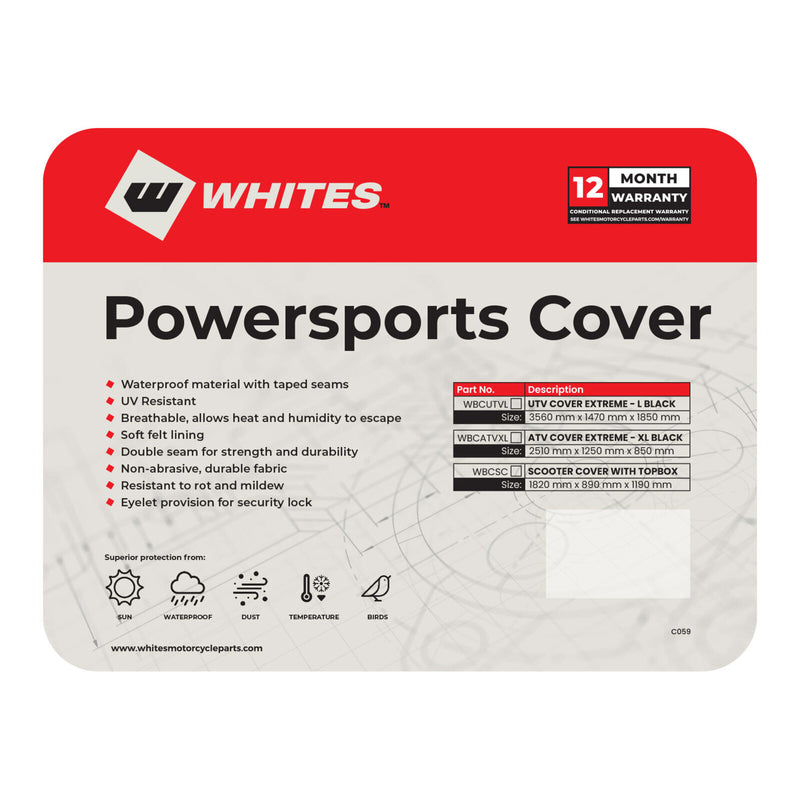 Load image into Gallery viewer, Whites Premium Bike Cover - XL ATV - Black
