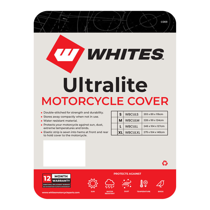 Load image into Gallery viewer, Whites Motorcycle Cover - Ultralite (L / 246 x 104 x 127cm)
