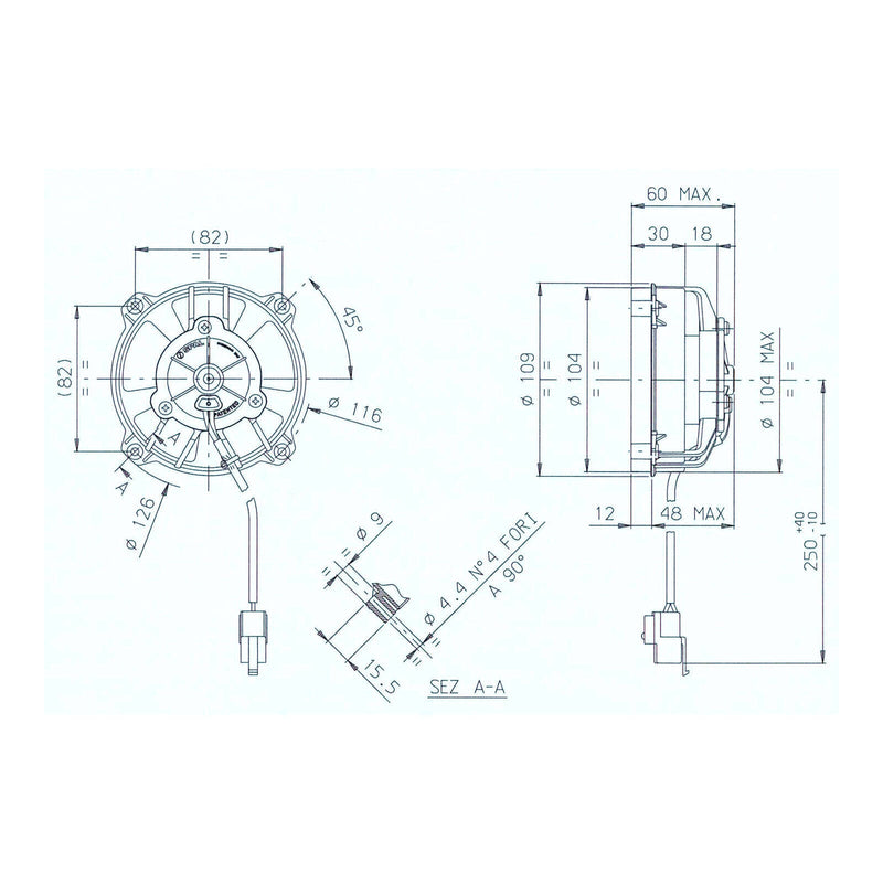 Load image into Gallery viewer, SPAL UNIVERSAL 12V COOLING FAN - 104MM DIAM X 60MM HIGH

