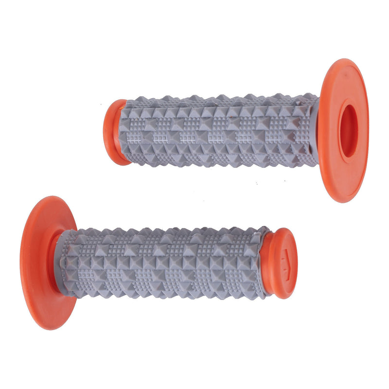 Load image into Gallery viewer, Whites MX Large Diamond Grip - Grey / Orange
