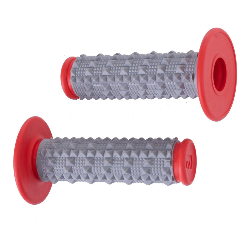 Load image into Gallery viewer, Whites MX Large Diamond Grip - Grey / Red
