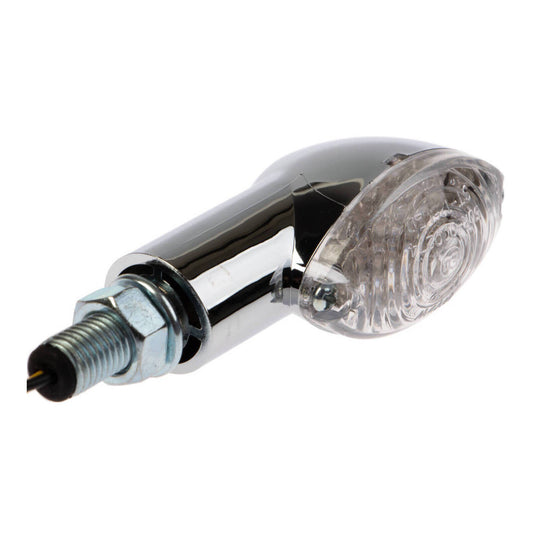 Whites LED Mini-Catseye Flasher - Chrome
