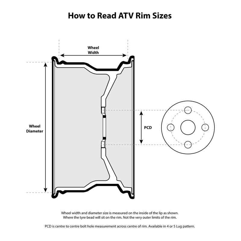 Load image into Gallery viewer, Whites ATV/UTV Steel Rim 12x7.5 Honda Rear 4/110 -21 - Black
