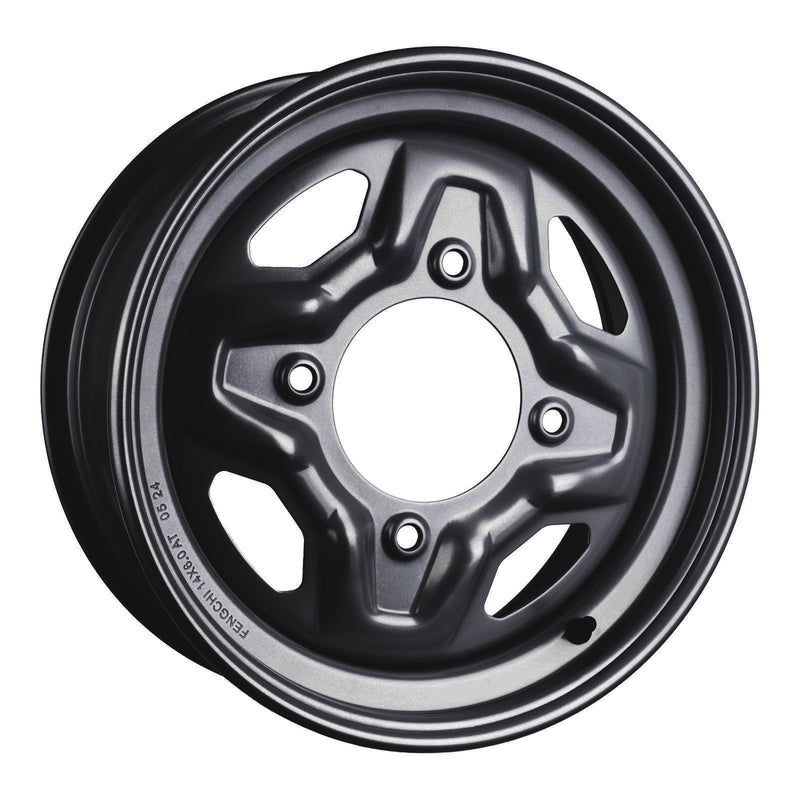 Load image into Gallery viewer, Whites ATV/UTV Steel Rim 14x6 Polaris Front 4/156 +40.2 - Black
