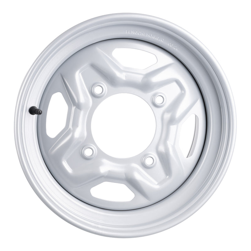 Load image into Gallery viewer, Whites ATV/UTV Steel Rim 14x8 Polaris Rear 4/156 +63.5 - Silver
