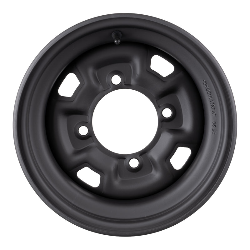 Load image into Gallery viewer, Whites ATV/UTV Steel Rim 12x7 Can-Am Front &amp; Rear 4/137 +12.7 - Black
