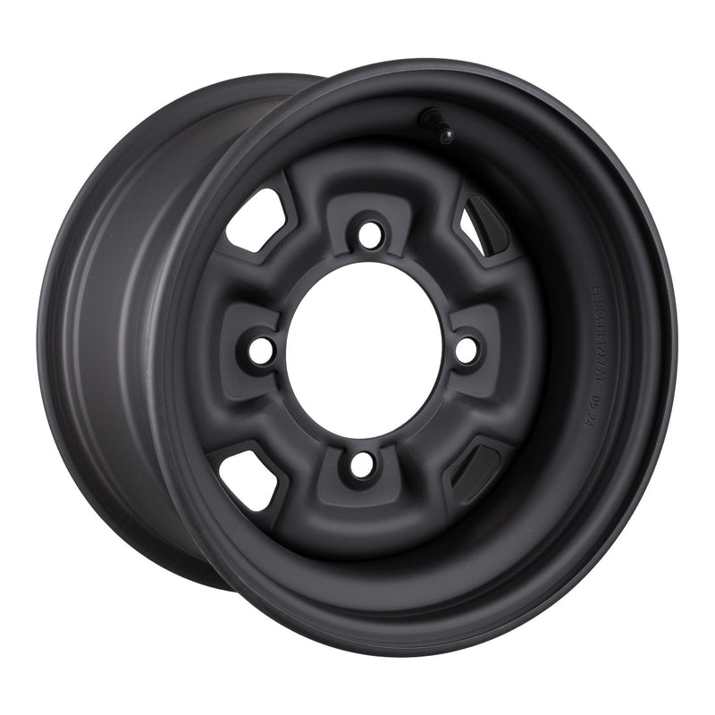 Load image into Gallery viewer, Whites ATV/UTV Steel Rim 12x7 Can-Am Front &amp; Rear 4/137 +12.7 - Black

