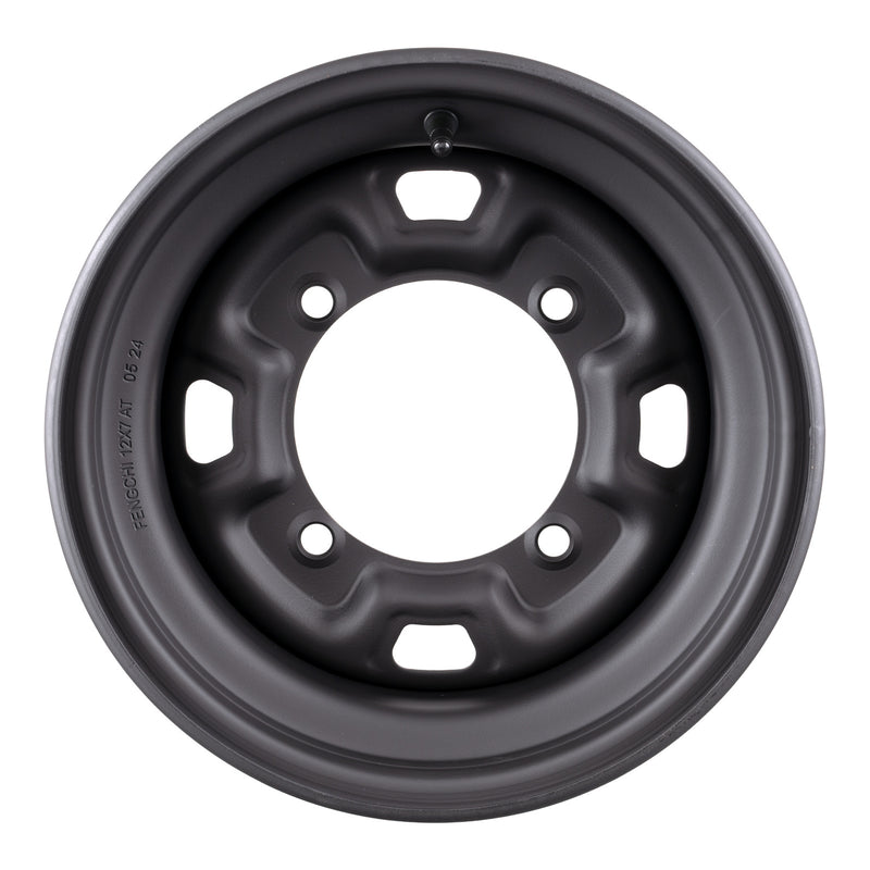 Load image into Gallery viewer, Whites ATV/UTV Steel Rim 12x7 Polaris Front &amp; Rear 4/156 +12.7 - Black
