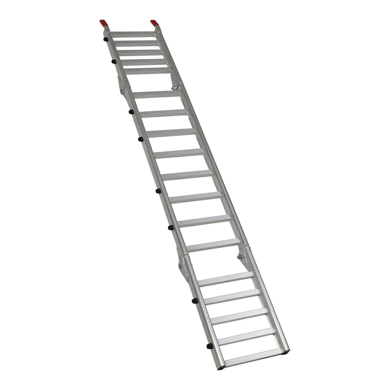 Load image into Gallery viewer, Whites Alloy Tailgate Ramp Folding 222x35cm - 318kg Rated
