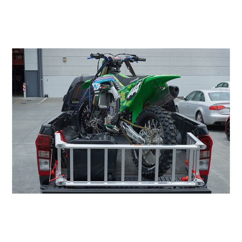 Load image into Gallery viewer, Whites Alloy Tailgate Ramp Folding 222x35cm - 318kg Rated
