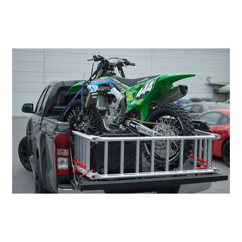 Load image into Gallery viewer, Whites Alloy Tailgate Ramp Folding 222x35cm - 318kg Rated
