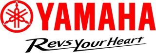 Yamaha logo with tagline 'Revs Your Heart' on a white background