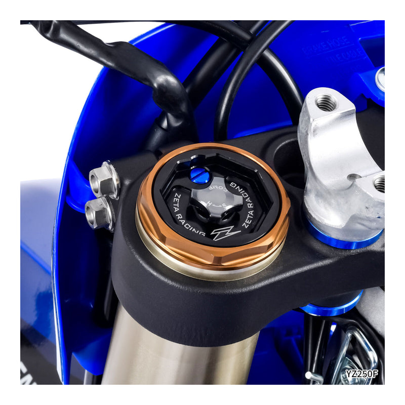 Load image into Gallery viewer, Zeta Front Fork Cap - Kayaba AOS - Black
