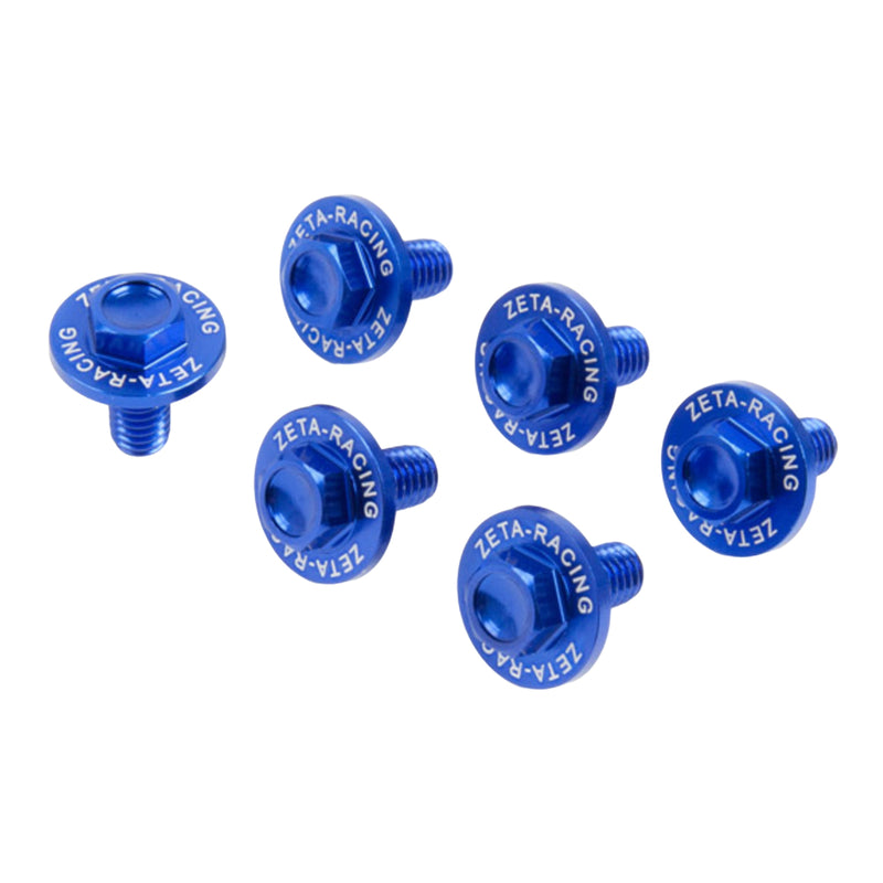 Load image into Gallery viewer, Zeta Fork Guard Bolt Set (6-Piece) - Kawasaki - Blue
