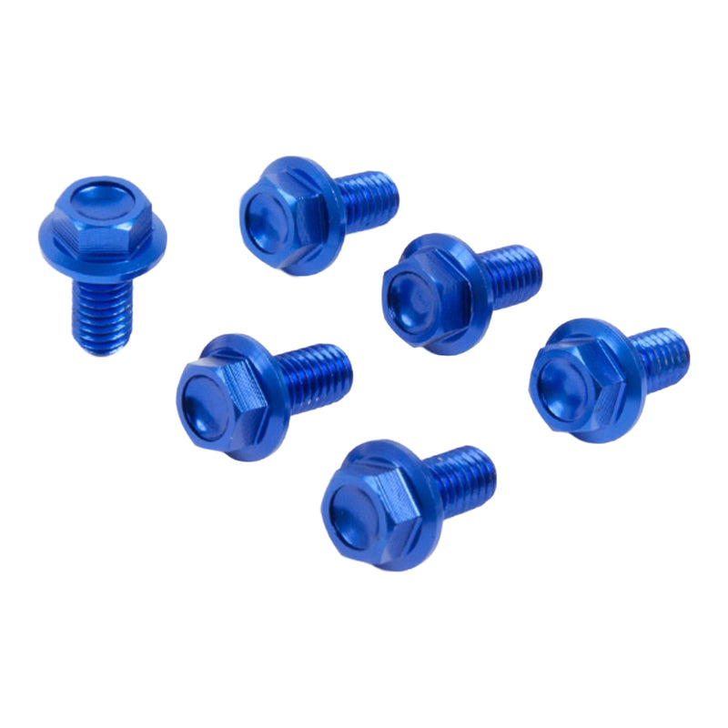 Load image into Gallery viewer, Zeta Fork Guard Bolt Set (6-Piece) - Yamaha Type 2 - Blue
