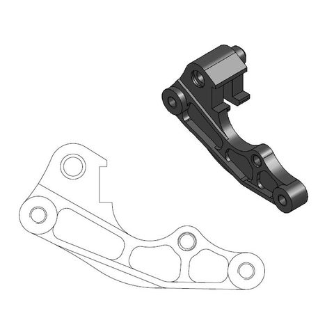 Load image into Gallery viewer, BRAKE CALIPER ADAPTER MOTO MASTER 260MM OVERSIZE HONDA
