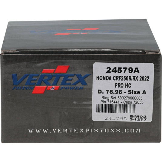 PISTON KIT VERTEX 78.96MM PRO HIGH COMPRESSION HONDA CRF250R CRF250RX 22-ON