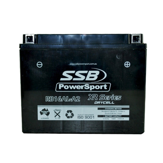 MOTORCYCLE AND POWERSPORTS BATTERY (YB16AL-A2) AGM 12V 16AH 270CCA BY SSB HIGH PERFORMANCE