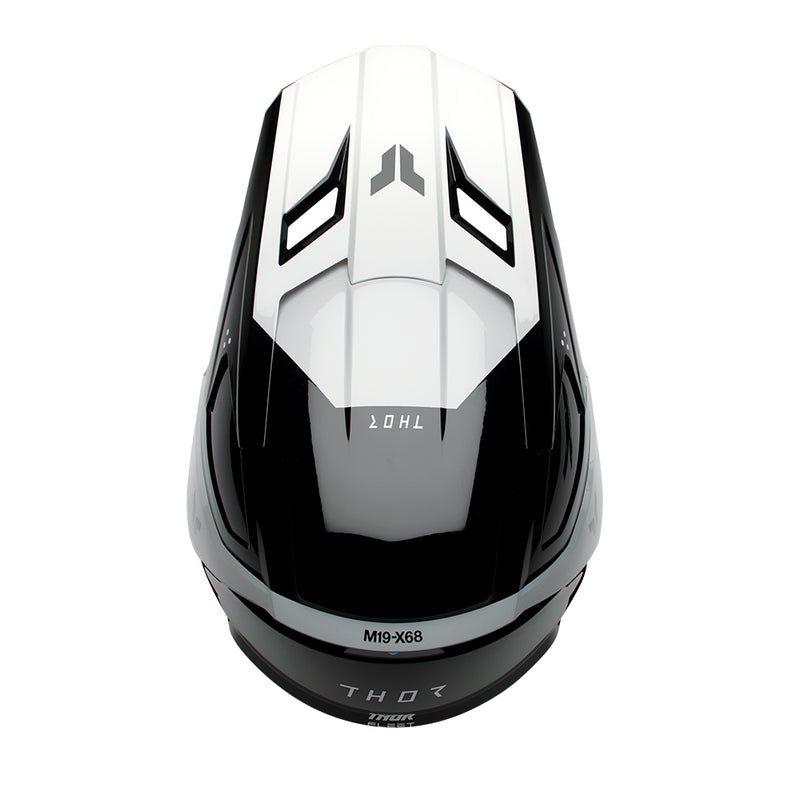 Load image into Gallery viewer, THOR HELMET FLEET STORM BLACK/WHITE YOUTH

