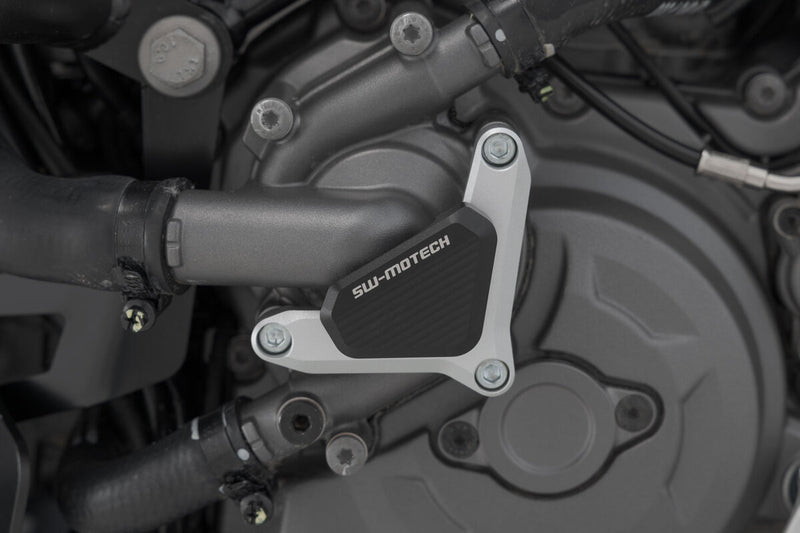 Load image into Gallery viewer, SW MOTECH WATER PUMP PROTECTION SILVER/BLACK DUCATI X DIAVEL HYPERMOTARD MONSTER MULTISTRADA
