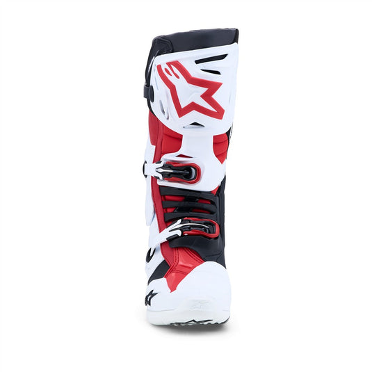 Alpinestars Tech-10 MX Boots White/Black/Bright Red