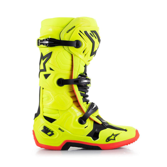 Alpinestars Tech-10 MX Boots Yellow Fluoro/Black/Red Fluoro