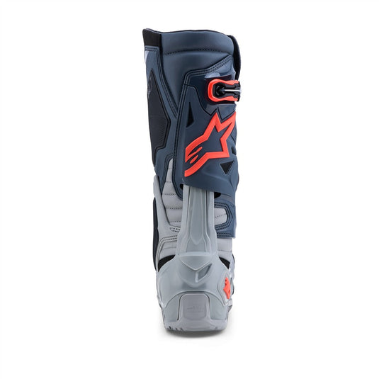 Alpinestars Tech-10 Enduro Boots Mid Gray/Dark Gray/Red Fluoro