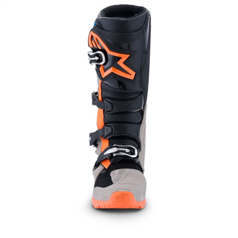 Load image into Gallery viewer, Alpinestars Tech-7 Enduro Boots Black/Warm Gray/Orange Fluoro
