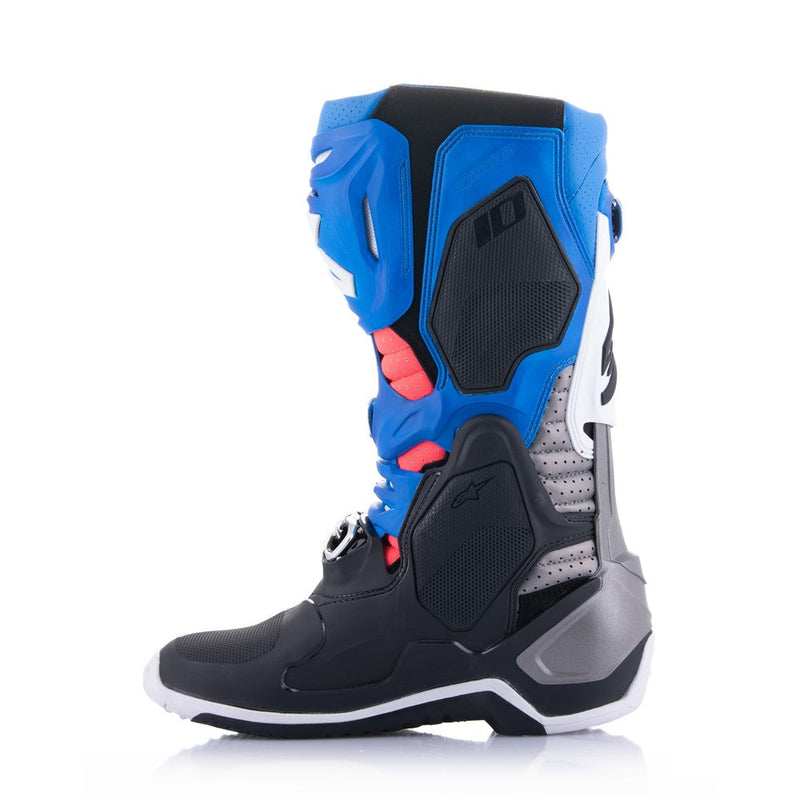 Load image into Gallery viewer, Alpinestars Tech-10 Supervented Boots Black/Enamel Blue/Purple/White
