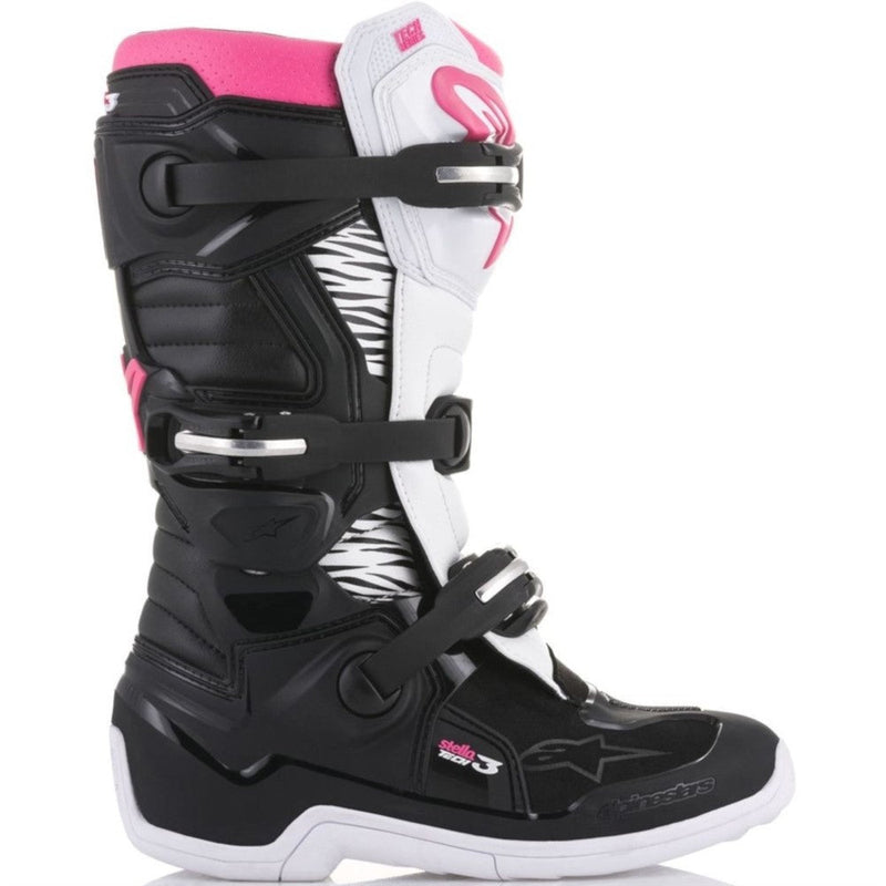 Load image into Gallery viewer, Alpinestars Stella Tech-3 MX Boots Black/White/Pink
