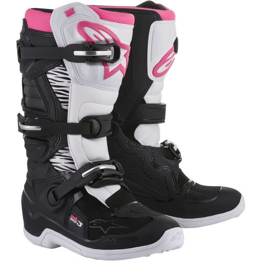 Alpinestars Stella Tech-3 MX Boots Black/White/Pink