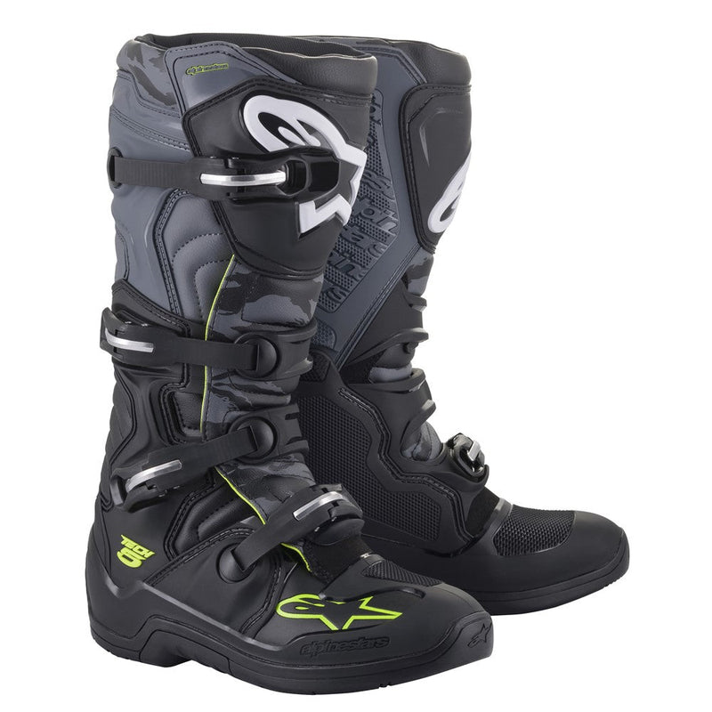 Load image into Gallery viewer, Alpinestars Tech-5 MX Boots Black/Cool Gray/Yellow Fluoro
