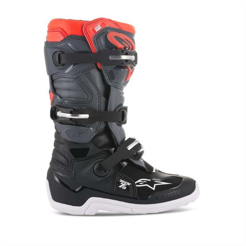 Load image into Gallery viewer, Alpinestars Tech-7S MX Boots Black/Dark Gray/Red Fluoro
