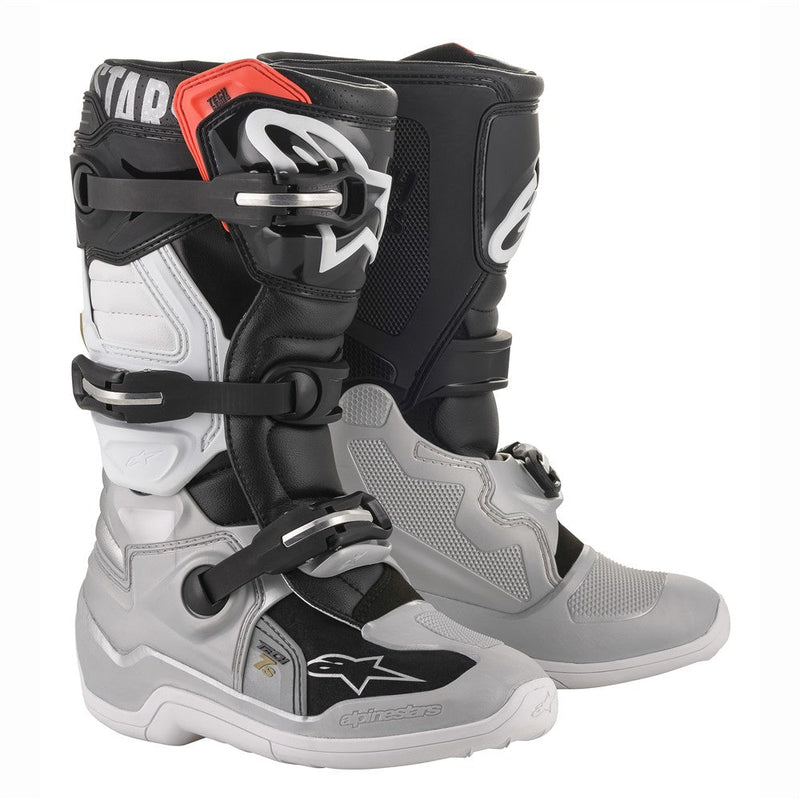 Load image into Gallery viewer, Alpinestars Tech-7S MX Boots Black/Silver/White/Gold
