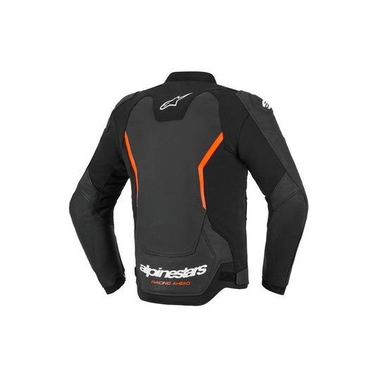Alpinestars GP Force v2 Leather Jacket Black/Red Fluoro