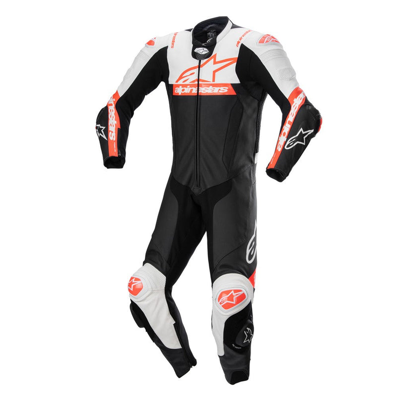 Load image into Gallery viewer, Alpinestars Missile v2 Ward 1Pc Leather Suit Black/White/Red Fluoro
