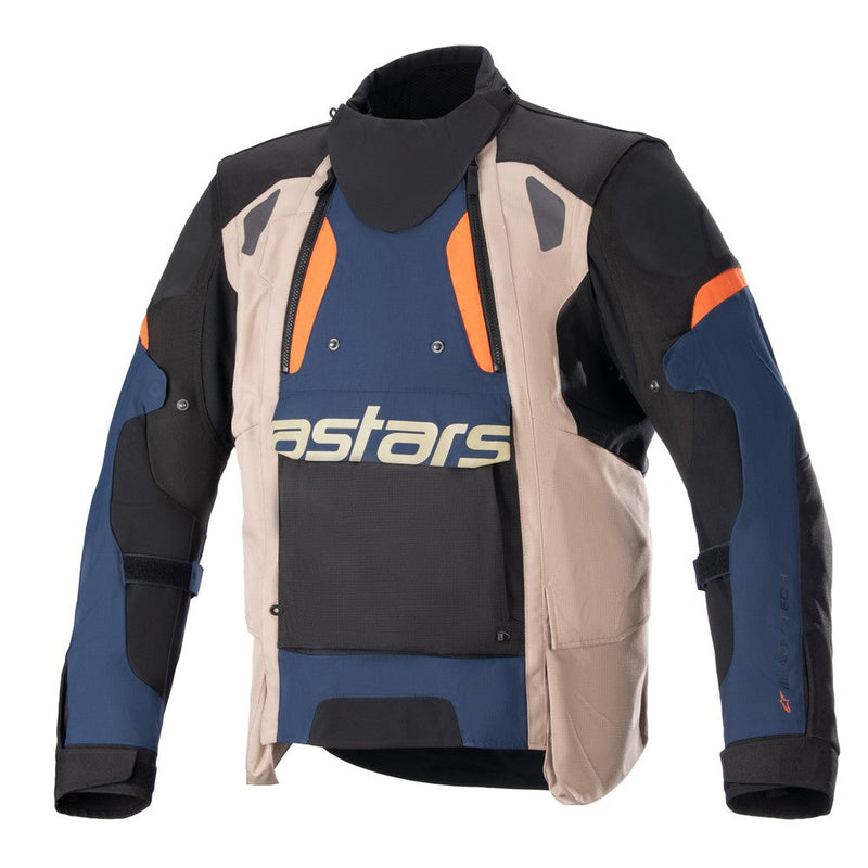Load image into Gallery viewer, Alpinestars Halo Drystar Jacket Dark Blue/Dark Khaki/Orange Fluoro
