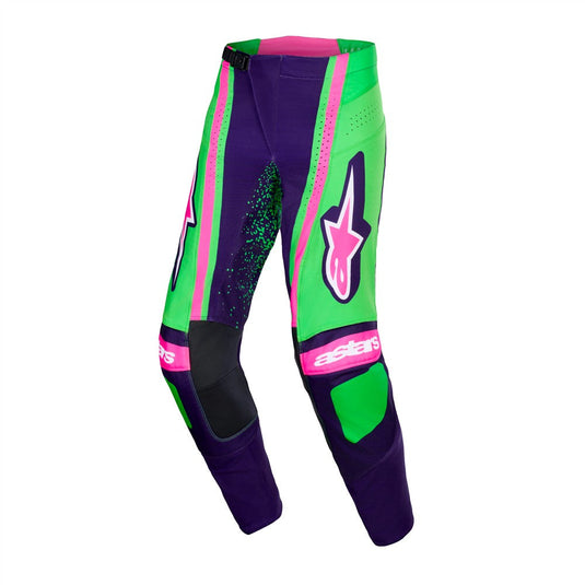 Alpinestars Techstar Nomur Pants Deep Purple/Green/Pink Fluoro