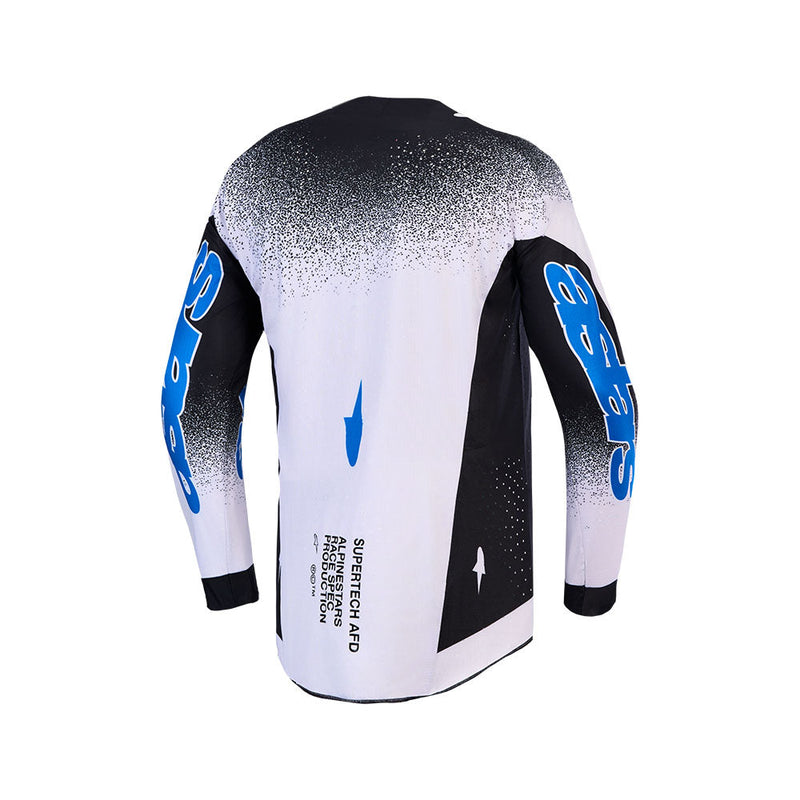 Load image into Gallery viewer, Alpinestars Supertech AFD Hiten Jersey Black/Light Lilac/Blithe Blue

