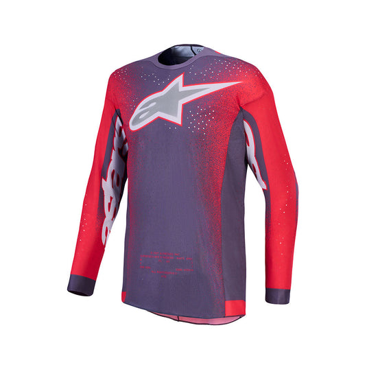 Alpinestars Supertech AFD Hiten Jersey Graystone/Red Fluoro/Light Lilac