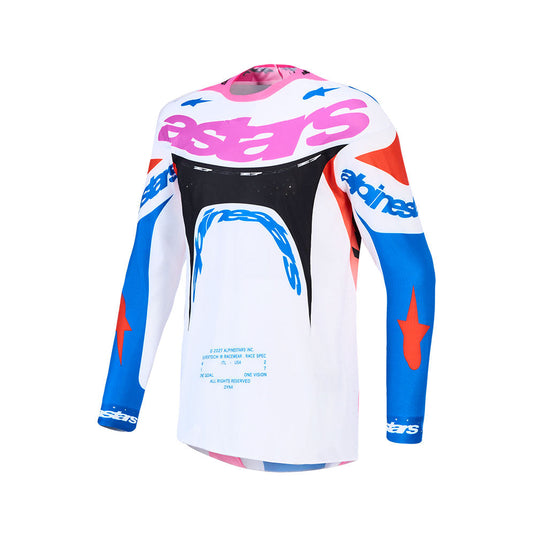Alpinestars Supertech Dyna Jersey White/Blithe Blue/Black/Purple