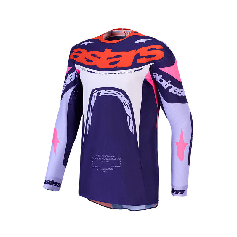 Load image into Gallery viewer, Alpinestars Supertech Dyna Jersey Light Violet/Deep Purple/Pink Fluoro
