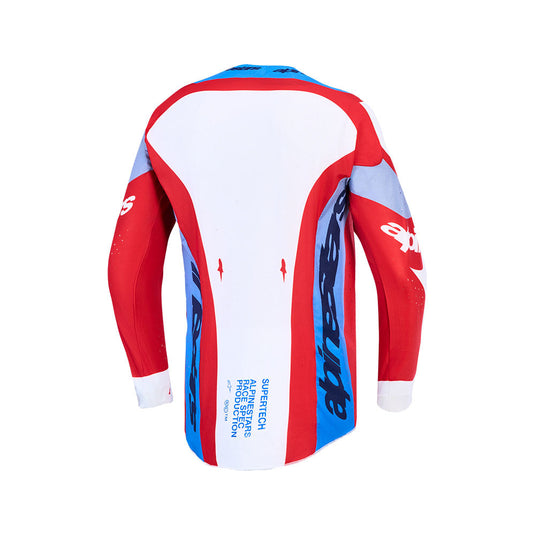 Alpinestars Supertech Dyna Jersey Fire Red/White/Navy/Blue