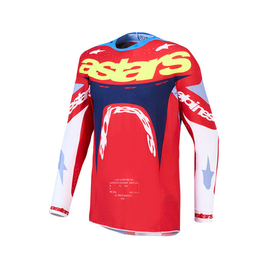 Alpinestars Supertech Dyna Jersey Fire Red/White/Navy/Blue