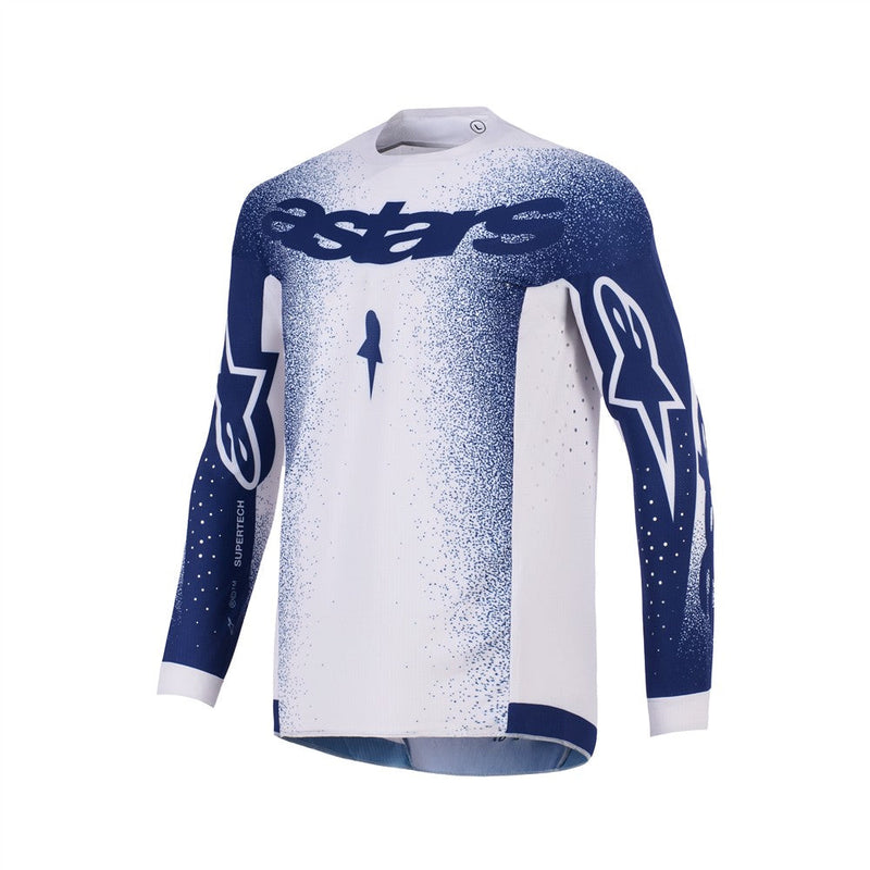 Load image into Gallery viewer, Alpinestars Supertech Scenz Jersey Light Gray/Dark Blue
