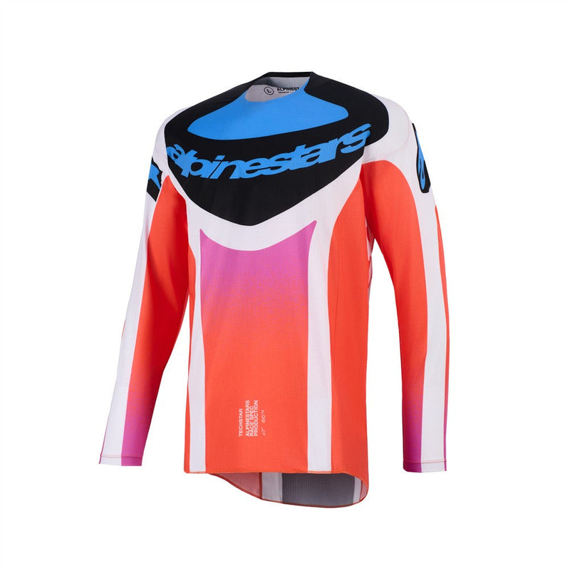 Load image into Gallery viewer, Alpinestars Techstar Knif Jersey Light Gray/Orange Fluoro/Black

