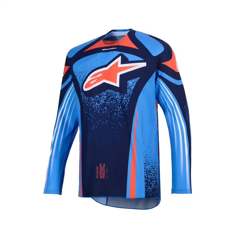 Load image into Gallery viewer, Alpinestars Techstar Nomur Jersey Dark Navy/Orange/UCA Blue
