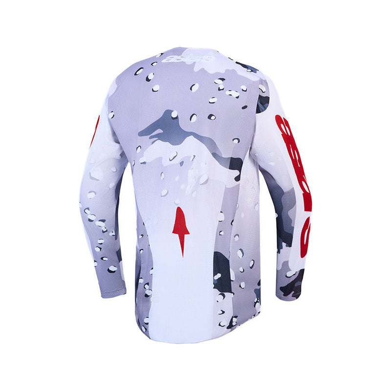Load image into Gallery viewer, Alpinestars Racer Air Lone Jersey Gray Camo/White/Fire Red
