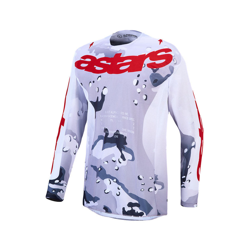 Load image into Gallery viewer, Alpinestars Racer Air Lone Jersey Gray Camo/White/Fire Red
